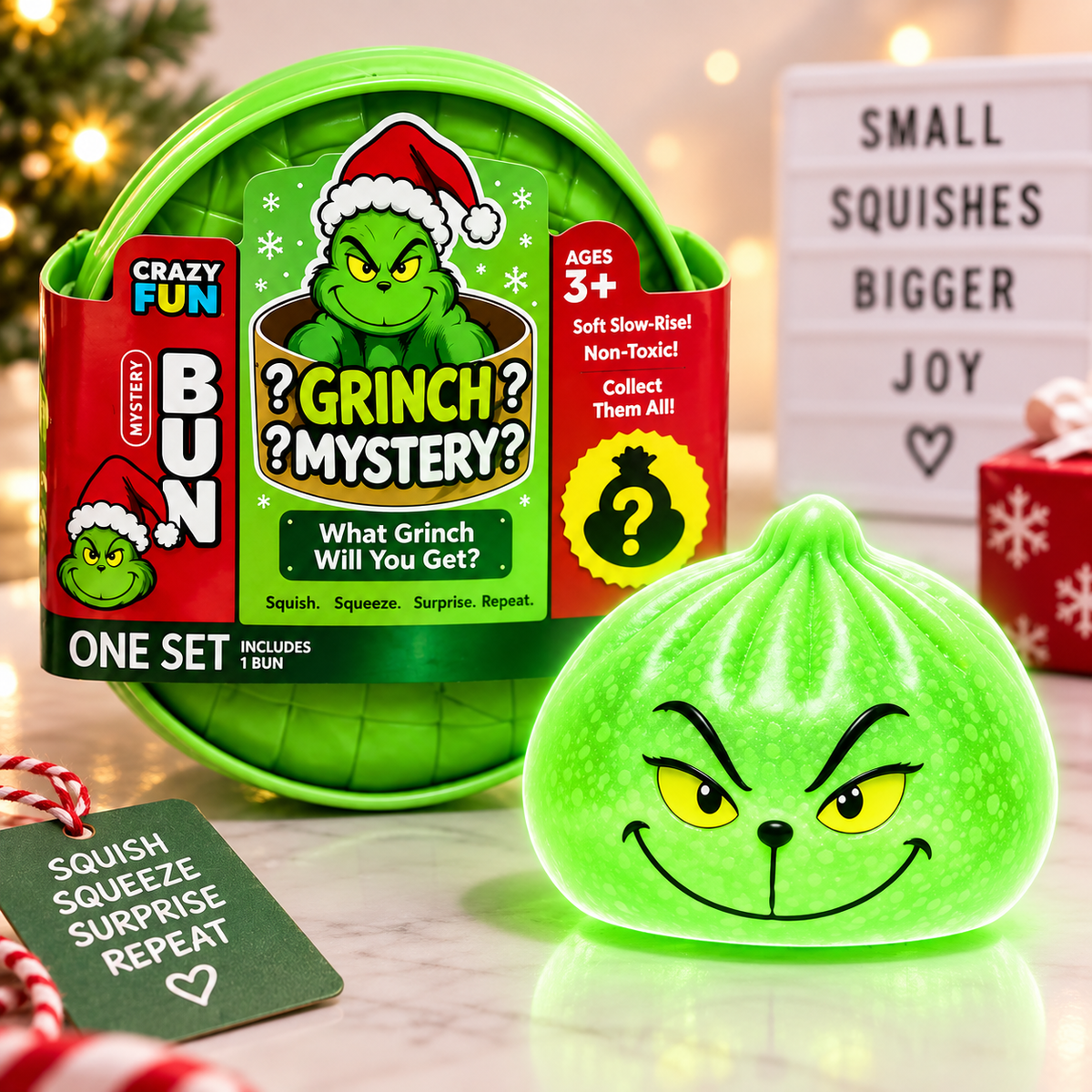 The Luminous Grinch Squishy