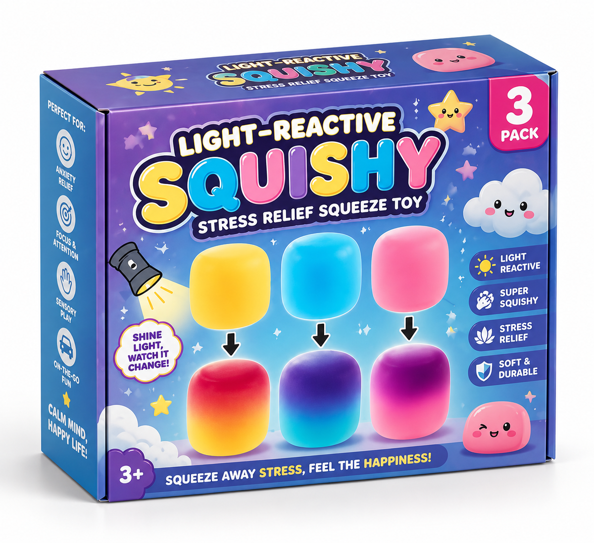 The Light-Reactive Squishy Set