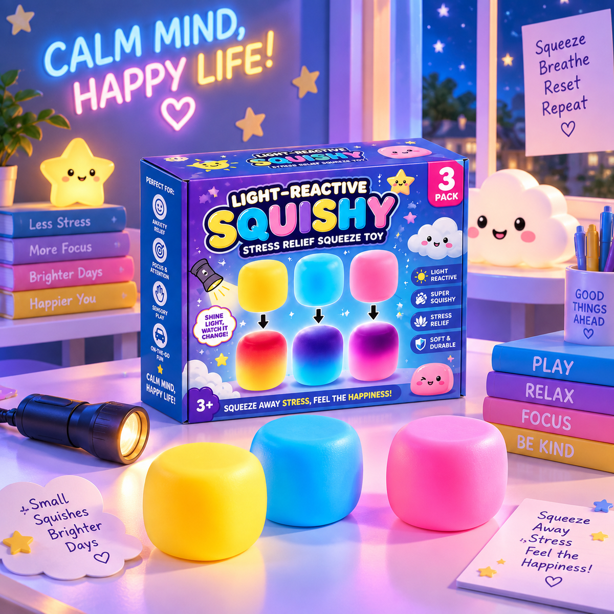 The Light-Reactive Squishy Set