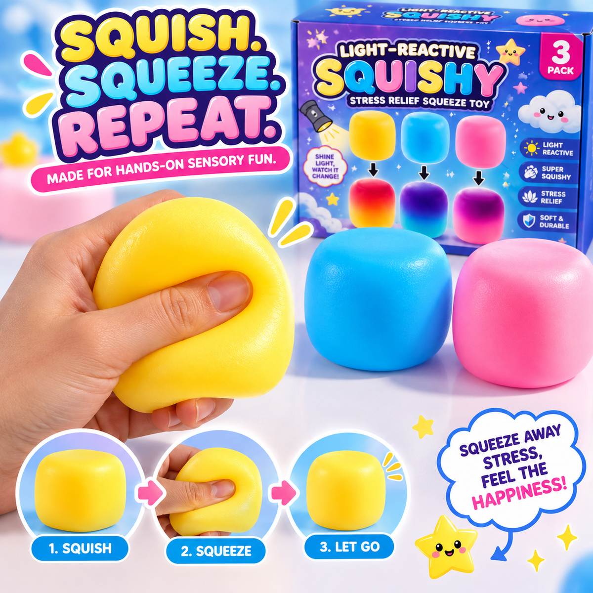 The Light-Reactive Squishy Set